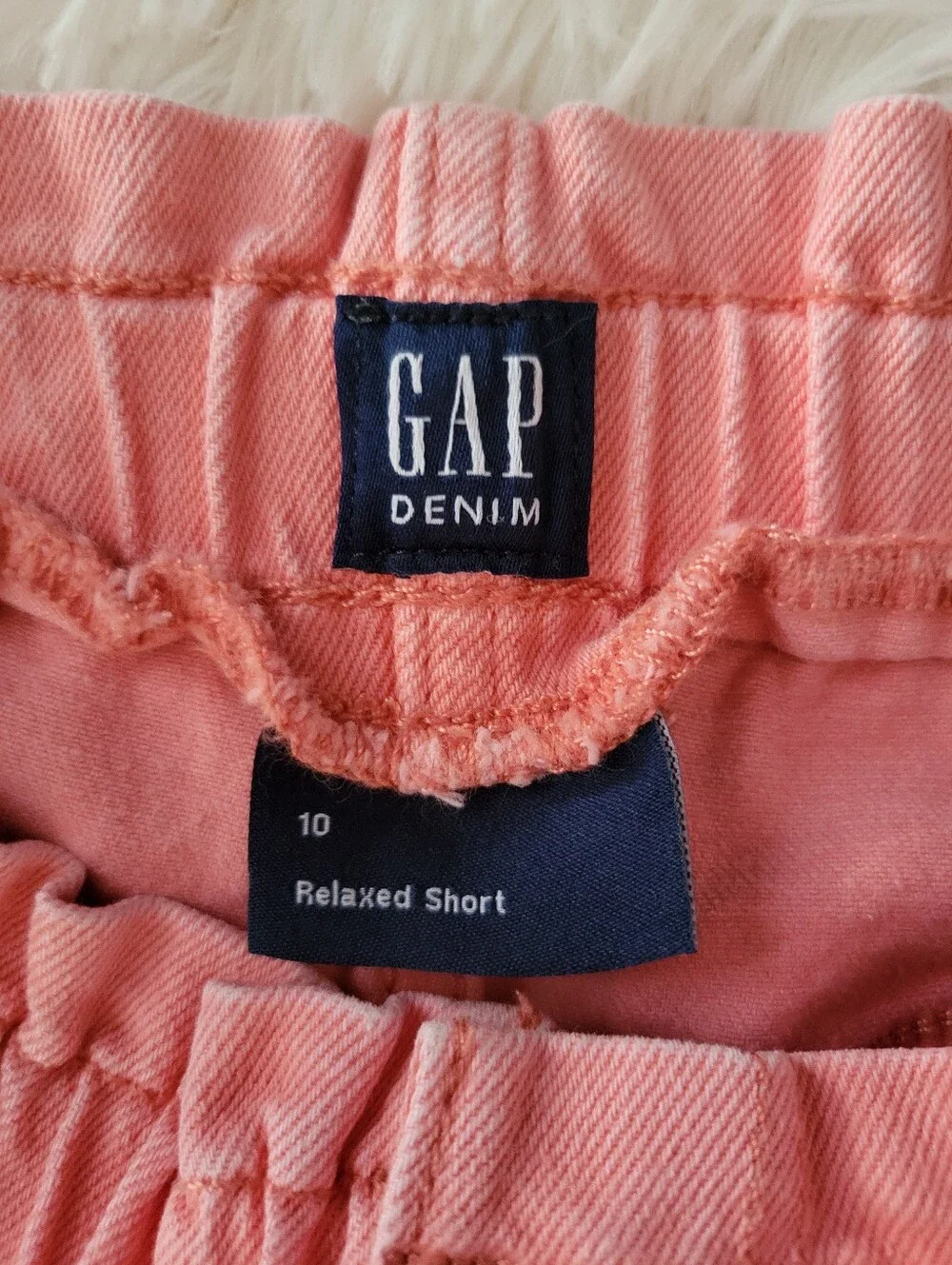 Gap Kids Light Orange Denim Cuffed Shorts Girls Size 10